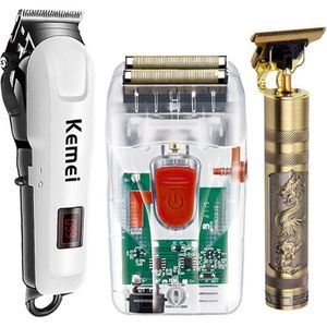Kemei Tondeuse Voor Mannen Scheerapparaat Elektrische Tondeuse Mannen Haar Snijden Voor Mannen Professionele Clipper Vergeldende Scheerapparaat