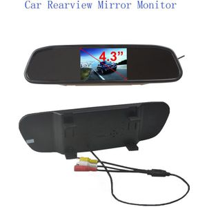 HD 4.3 inch TFT LCD Car Achteruitkijkspiegel Monitor Auto Reverse Monitor Screen 16:9 Kleur