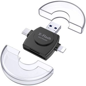 Uthai R011 4in1 Kaartlezer Usb-C Micro Usb Microsd Adapter Voor Android Ipad/Iphone 7Plus 6s5s macbook Otg Tf Sd Reader