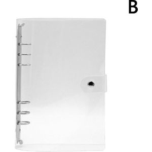 1Pc Transparante Pvc Plastic Clip Bestand FolderA4/A5/A6/A7 Notebook Losbladige Ringband Planner agenda School Kantoorbenodigdheden