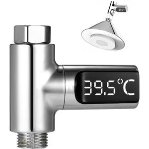 Led Display Water Douche Thermometer Zelf-Genererende Elektriciteit Water Temperatuur Monitor Energie Slimme Meter Thermometer