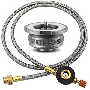 Outdoor Gasfornuis Adapter Extension Tube Split Type Oven Converter Connector Aluminium Auto-Off Adapters