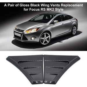 Een Paar Gloss Black Wing Vents Vervanging Voor Focus Rs MK2 Stijl Auto Side Fender Air Wing Vent Trim cover