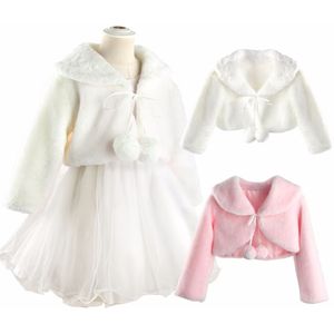 Kids Meisjes Faux Fur Coat Cape Bruidsmeisje Tippet Bolero Wrap Bolero Party Wedding