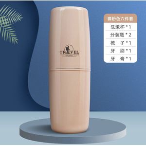 Etravel 4/6 In1 Reizen Wassen Cup Reizen Tandenborstel Doos Shampoo Fles Reizen Wassen Set Reizen Draagbare Toothbrushing Cup Met Kam