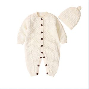 0-18M Winter Warme Dikke Trui Voor Baby Meisje Jongen Pasgeboren Kid Kleding Lange Mouw Gebreide Romper Lange mouwen Truien Outfit