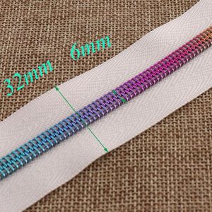 5 M Rainbow Nylon Coil Ritsen 6 Mm Zwart/Wit Nylon Kleurrijke Purse Ritsen Nylon Jurk Rits Zak Spoel ritsen-#5