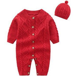 Kids Baby Jongens Meisjes Warm Infant Dikke Gebreide Romper Jumpsuit Katoenen Kleding Trui Outfit Kleding