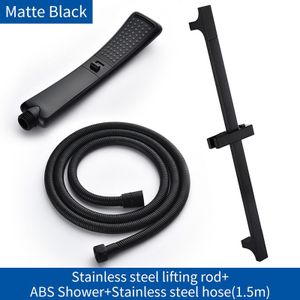 waterval 2 functies regendouche hoofd hoge druk handheld douche sproeier set waterbesparend met douche slang douche slib bar geborsteld nikkel mat zwart chroom gepolijste mode nieuw