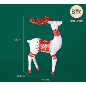 Kerst Sneeuwpop Kerstman Beer Ambachten Luxe Creatieve Nordic Dier Rode Kamer Gazon Decoraties Sculptuur Figuur Standbeeld