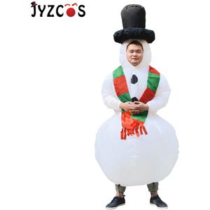 Jyzcos Opblaasbare Sneeuwpop Kerst Kostuums Sneeuwman Kostuum Volwassen Carnaval Carnaval Purim Halloween Kostuums Voor Vrouwen Mannen
