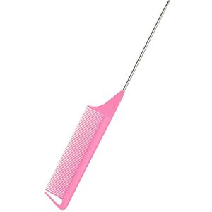 1Pc Professionele Haar Staart Kam Haar Stijl Anti-Statische Fijne Kam Met Rvs Spiked Styling beauty Tools