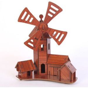 3d DIY Windmolen Papier Gebouw Puzzel Educatief Speelgoed Voor Kinderen Leren Onderwijs Puzzel Speelgoed Puzzel Voor Kinderen