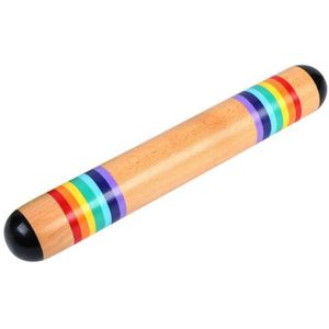 Houten Rainstick Rainmaker Regen Shaker Muziekinstrument Speelgoed Regenboog Gekleurde Voor Kids Volwassenen
