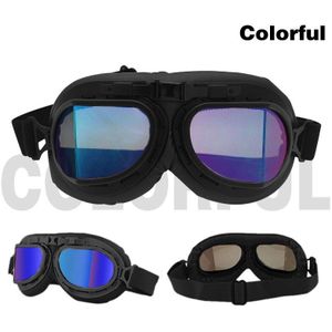Motorhelm Winddicht Goggles Bril Universal Motor Steampunk Cruiser Vintage Koperen Rand Bril