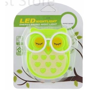 Mini Uil Baby nachtlampje Automatische Sensor Licht Controle Lamp EU US Plug Kind Kids Babykamer Led Lamp Dier socket veilleuse