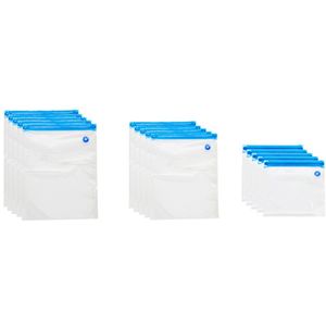 17/20Pcs Set Vacuüm Voedsel Opbergtas Plastic Ziplock Zak Herbruikbare Voedsel Verpakking Diepvrieszakjes Seal Lekvrij Keuken organizer