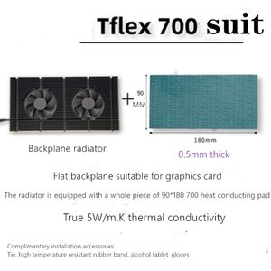 Voor Rtx 3090 3080 3070 Serie Grafische Kaart Vga Vram, aluminium Paneel + Dual Pwm Fan Cooling Cooler Gpu Backplate Geheugen Radiator