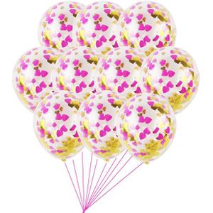 Pinky en Gold Party Ronde Confetti Ballon Strooi Papier Confetti Ballon, Wedding Party Baby Shower Verjaardag Ballon Speelgoed