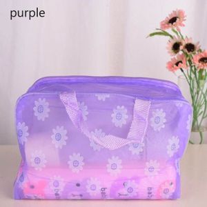 Waterdichte Pvc Bespaar Ruimte Bloemen Reizen Accessoires Transparante Make Up Organizer Toilettas Bathing Storage Cosmetica Tas