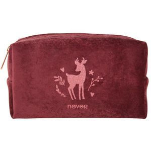 Nooit Luxe Rode Fluwelen Potlood Tas Grote Make-Up Cosmetische Bag Kerst Etui Zakjes Meisjes Briefpapier Schoolbenodigdheden