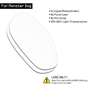 SmartVLT Zonnebril Vervanging Lenzen voor Oakley Monster Dog-Eclipse Grijs Meekleurende