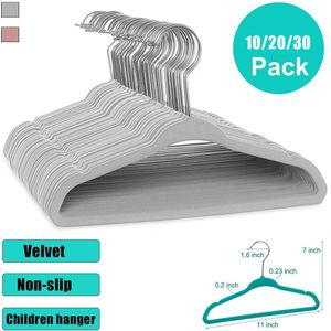 10/20/30 Pack Antislip Fluwelen Kids Hangers Voor Jassen, Broeken & Jurk Kleding