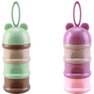 3 Layer Kikker Stijl Draagbare Babyvoeding Opbergdoos Essentiële Granen Cartoon Melkpoeder Dozen Waggel Kids Formule Melk Container