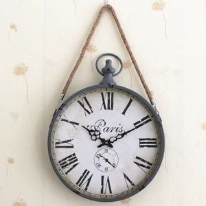 Vintage Retro Ijzer Ronde Wandklok Home Decoratie Accessoires Digitale Wandklokken Metalen Ronde Klok Horloge Home Decor