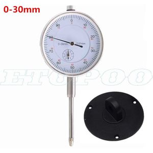 Precision Dial Indicator 0-3 Mm 0-5 Mm 0-10 Mm 0-25 Mm 0-30 Mm 0.01 Mm Met Lug Dial Gauge Micrometer Remklauw Tafel Met Richtlijn