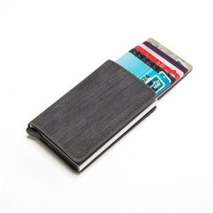 Heren Aluminium Wallet Back Pocket Id Kaarthouder Rfid Blocking Mini Magic Portemonnee Automatische Credit Card Portemonnee