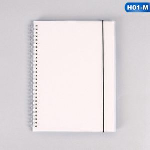 Transparante Pp Cover Eenvoudige Leuke Stijl Zilveren Dubbele Spoel Ring Spiraal Notebook Dagboek Leeg Dot Grid Line Binnen Papier A5 a6