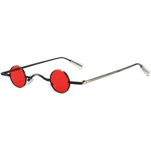 Legering Kleine Ronde Punk Zonnebril Retro Mini Voor Mannen Steampunk Brillen Vrouwen Vintage Zonnebril Unisex UV400