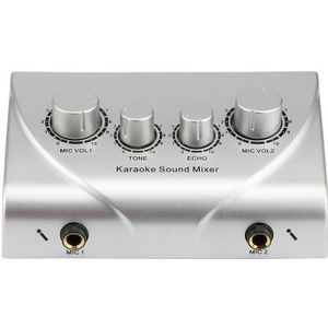 Karaoke Machine Professionele Sound Mixer Echo Mixer Digitale O Geluid O Systeem Apparaten Zilver