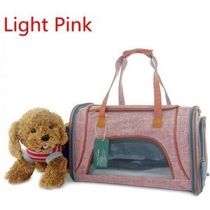 Pet Carrier Bag Vlas Luxe Kat Hond Opvouwbare Cat Carrier Hond Zak Dierbenodigdheden Handtas Draagbare Schoudertas