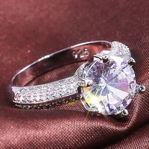 Huitan Klassieke Zes-Klauw Trendy Bruiloft Verlovingsringen Kerst-Ringen Voor Vrouwen Speciale Zinvolle Voorstel Midi Ringen Femme