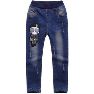Kinderen jeans jongens lange stijl katoen jeans 5-13 Y tiener Herfst lente denim broek grote jongen broek casual broek uitloper
