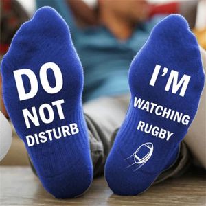 Niet Storen Ik Ben Kijken Rugby"" Lounge Trainer Sokken Unisex Warmer Sport Sokken Rugby Sokken Sokken Sokken Neutrale sokken