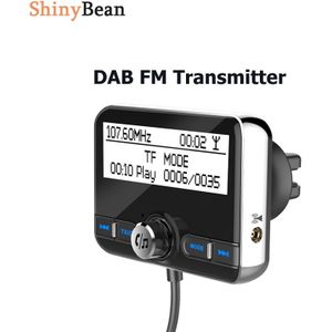 DAB Bluetooth Fm-zender 2.4 "Lcd-scherm Handsfree AUX FM Modulator Multifunctionele Ondersteuning Autolader QC3.0 Met DAB Antenne