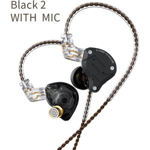 Kz ZS10 Pro Oortelefoon 4BA + 1DD Hybrid Drive Metalen Bedrade Hoofdtelefoon Hifi Bass Oordopjes Noise Cancelling Headset Voor Stage terugkeer