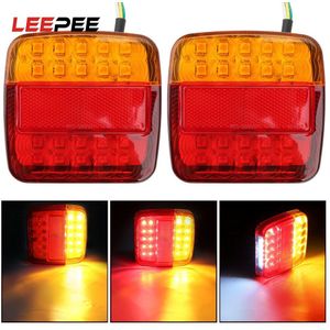 Leepee 26 Leds Achterlicht Kentekenplaatverlichting Achter Reverse Brake Stop Lamp Vrachtwagen Caravan Achterlicht Richtingaanwijzer