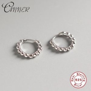Inmaker Koreaanse Sieraden Eenvoudige Gouden Ronde Oorbellen 100% 925 Sterling Zilveren Oorbellen Voor Vrouwen Ronde Kralen Stud Oorbellen