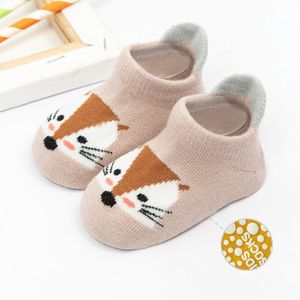 Lente Herfst 0-3Y Baby Boy Meisjes Antislip Sok Cartoon Dieren Print Peuter Kids Floor Sok Met Rubberen Zool Baby boot Sok