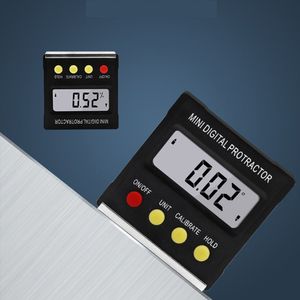 Elektronische Gradenboog Digitale Inclinometer 0-360 Aluminiumlegering Digitale Bevel Box Hoek Gauge Meter Magneten Base Meten