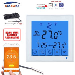 HESSWAY Dual sensor water verwarming radiator wifi thermostaat temperatuur controller voor voice interactie