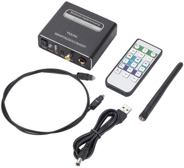 LccKaa - Bluetooth Digital to Analog Audio Converter - Draagbaar - Met Bluetooth 5.0 Ontvanger