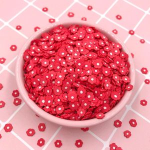 100 G/partij 5Mm Rode Bloem Slice Polymeer Klei Sprinkles Voor Ambachten Diy Nail Art Decoratie Accessoires Kristal Modder Filler materiaal