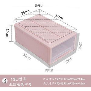 Plastic Lade Opbergdoos Kleding Ondergoed Bh Sokken Organizer Speelgoed Snacks Diversen Opslag Container Verdikte Organisator Bin