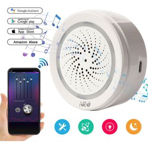 Slimme Draadloze WiFi Sirene Alarm Sensor USB Power Via iOS Android APP Kennisgeving Plug En Play Geen HUB Eis