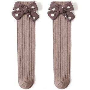 Lente Kids Meisjes Kousen Grote Boog Knie Hoge Lange Kous Kant Kleding Accessoires Baby Sokken